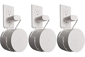 Dot Genie Google WiFi Pro Outlet Holder Mount [Old and New 2020 Version]: The Strongest, Most Versatile Mount Stand Holder for Google WiFi. Great for Home and Businesses! Still No Screws! (3-Pack)