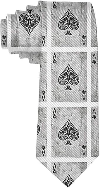 Amazon Com Men S Fashion Tie Vintage Ace Of Spades Card Poker Lover Necktie One Size Neck Tie Clothing