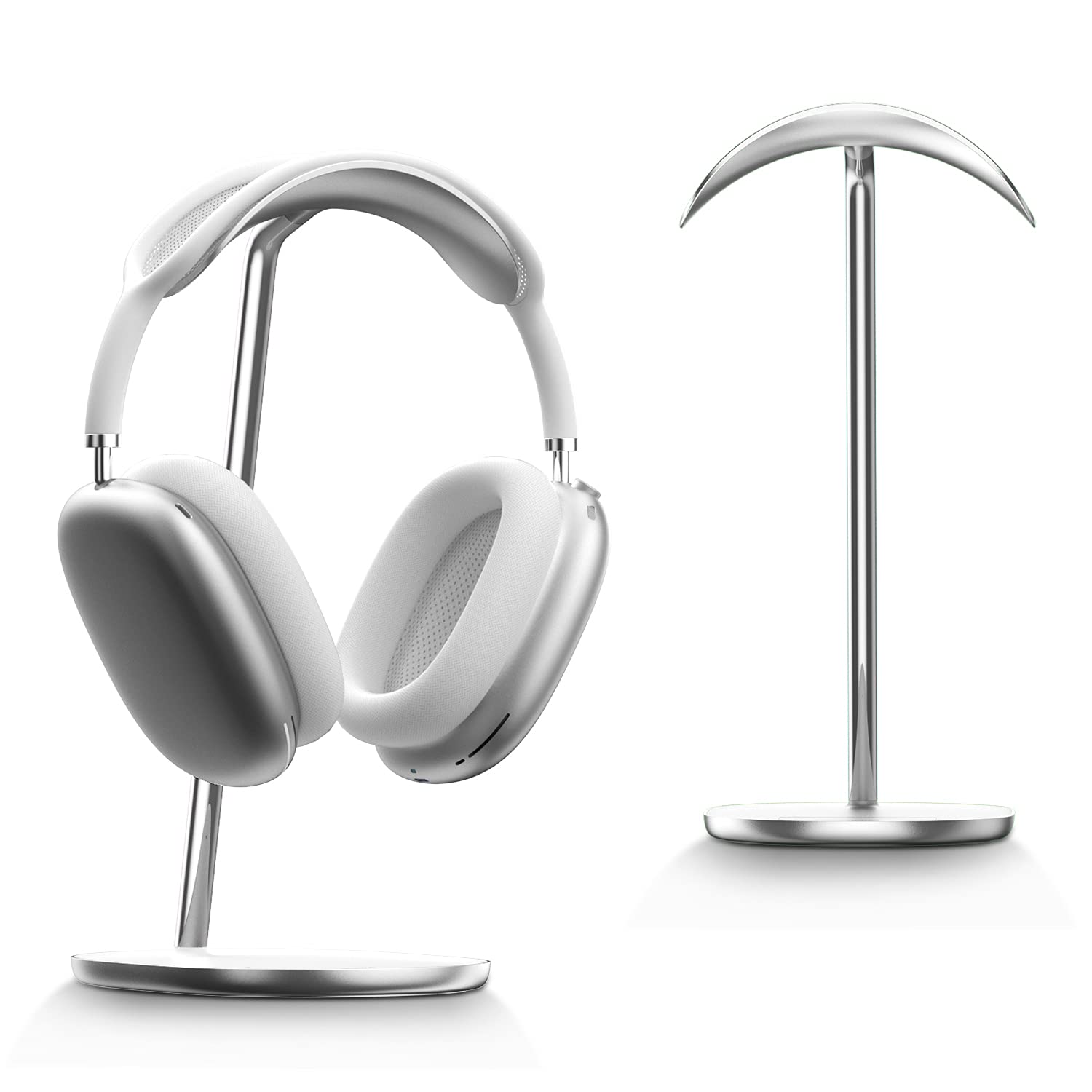 Photo 1 of BENKS Desktop Headphone Stand Universal Headset Holder Hanger Mount with Protective Silicone Pad, Gaming Headset Accessories, Compatible with AirPods Max, Beats, Bose, Sony and so on (White)