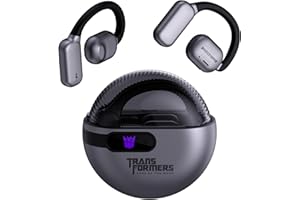 ZOMBIES CAT Transformers TF-T09 Open Ear Headphones Wireless Bluetooth 5.4, 60H Playtime Sport Earbuds Wireless with HD Mic Earhooks, Over Ear Headphones Waterproof for Running Fitness Workout Grey