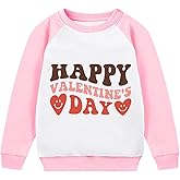 AQYLXLHH Toddler Valentines Sweatshirt Boys Girls Pizza Heart ABC I Love U Graphic Shirt Kids Long Sleeve Outfit Tops