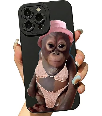 Amazon.com: JDIV Monkey Phone Case, Funny Monkey Drinking Capri Sun Phone  Case Compatible for iPhone 16/15/14/13/12/11 Promax (Black-A,13promax) :  Cell Phones & Accessories