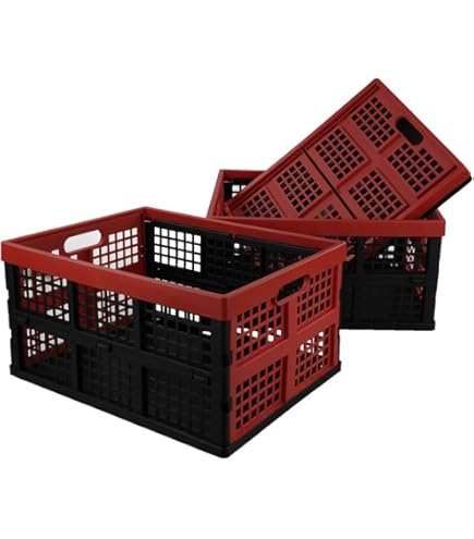 Plastique Caisse Pliable Boîtes De Rangement Empilables De 28 L Bo Te De Rangement Pliable Caisse 1058109