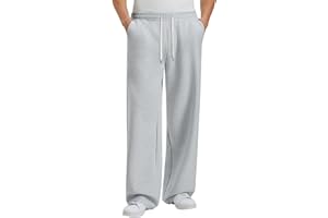 Susclude Mens Baggy Sweatpants, Wide Leg Elastic Waist Drawstring Stretch Joggers, Cotton Casual Lounge Loose Track Pants