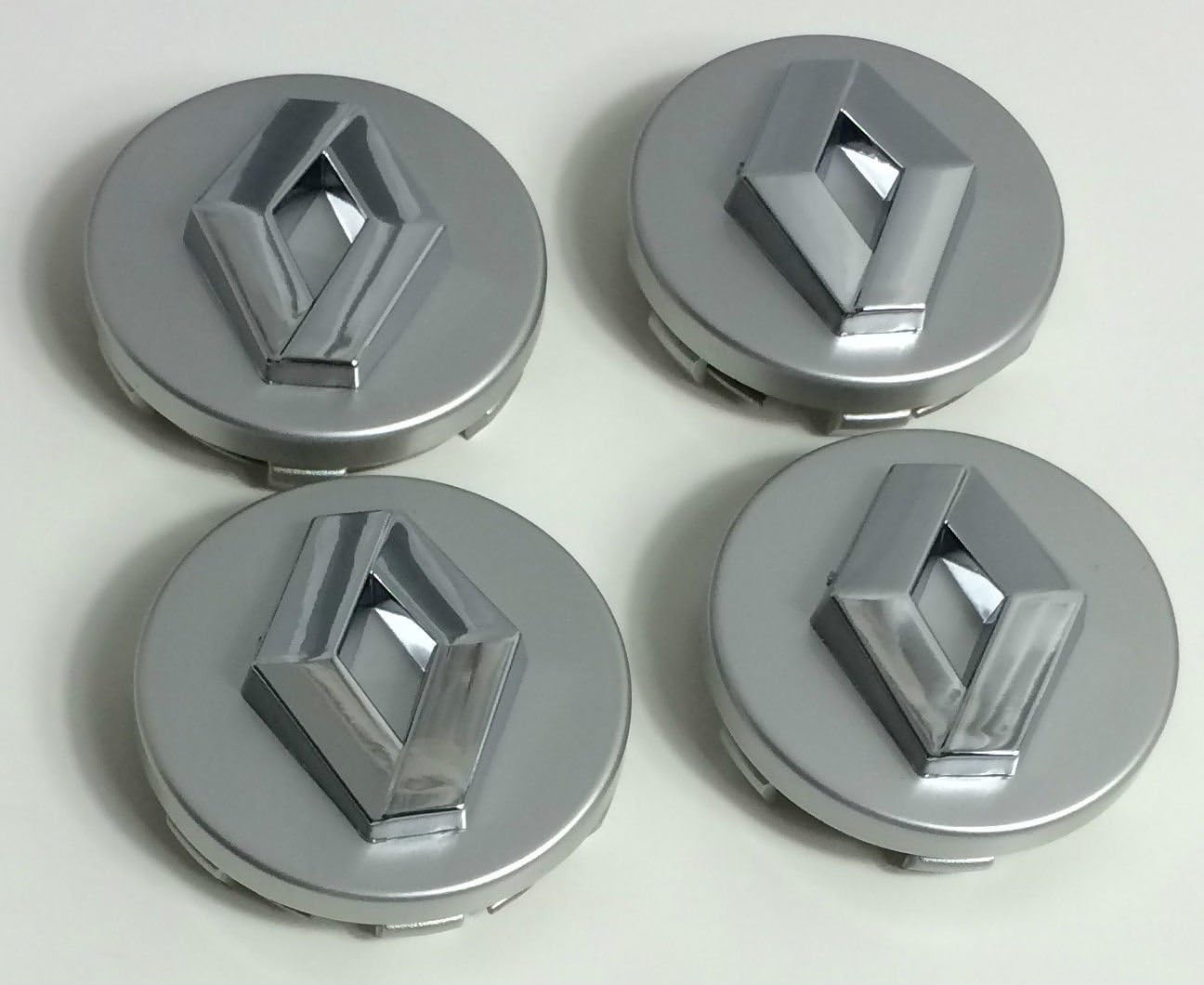 Set Of 4 RENAULT GREY CHROME Logo 60mm Alloy Wheel Badge Center Hub Centre Caps LAGUNA CLIO MEGANE SCENIC CAPTUR KADJAR ZOE TWINGO DUSTER ESPACE FLUENCE LATITUDE LOGAN MEGANE PULSE SANDERO SCENIC TALISMAN THALIA TWINGO TWIZY , KANGOO KERAX MASTER MAXITY TRAFIC PETROL DIESEL SPORT COUPE HATCHBACK SALOON and OTHER MODELS