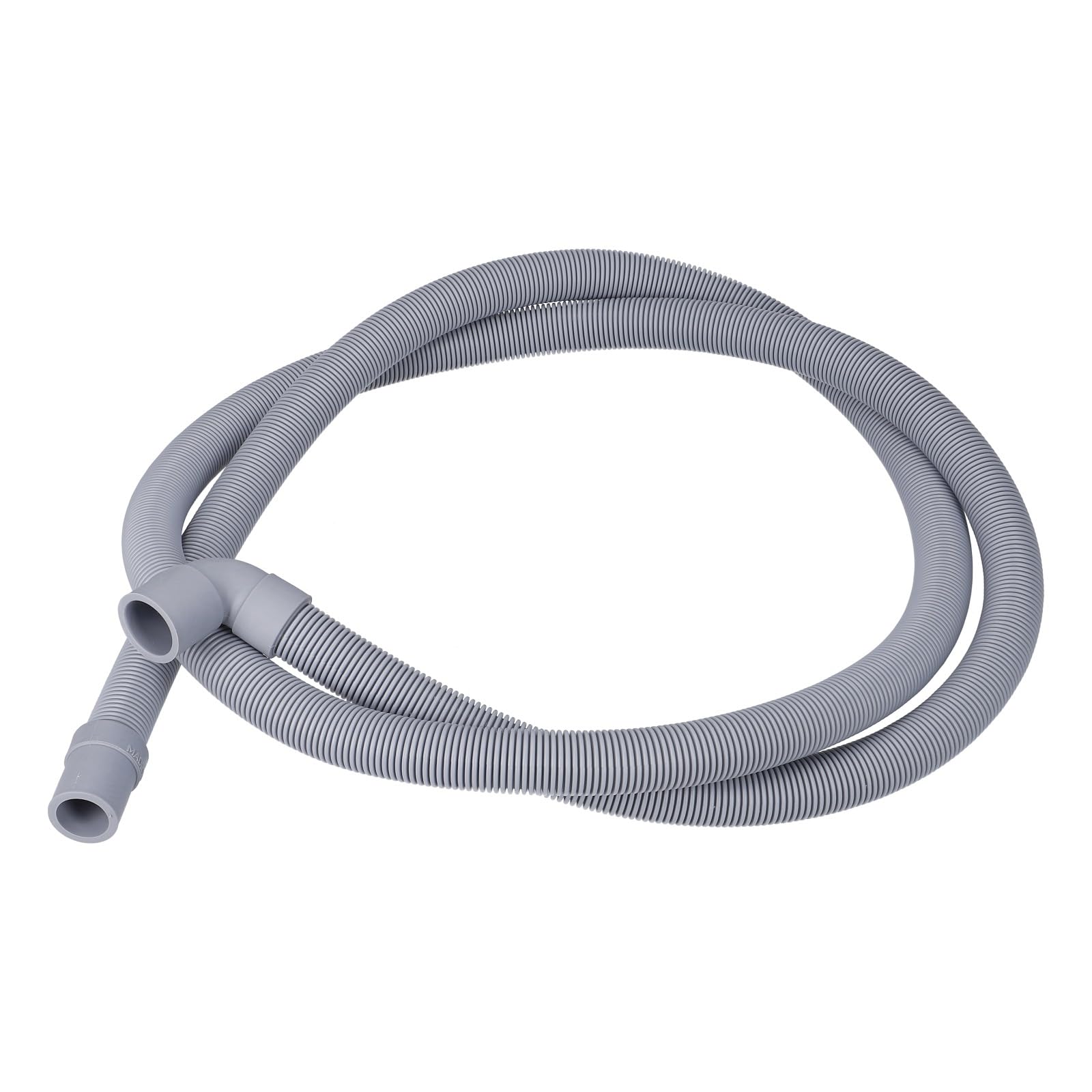 LUTH Premium Profi Parts Drain Hose, 2.2m, 19mm Inside Diameter, Grau, Compression Tube Couplings, for AEG, Bauknecht, Indesit Dishwashers
