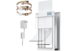 AIDAY Automatic Dog Door for Wall with Collar Sensors, XLarge Smart Pet Door for Wall, Custom Scheduling & Anti-Pinch, Fits Extra Large Dogs up to 200 lbs (XL)