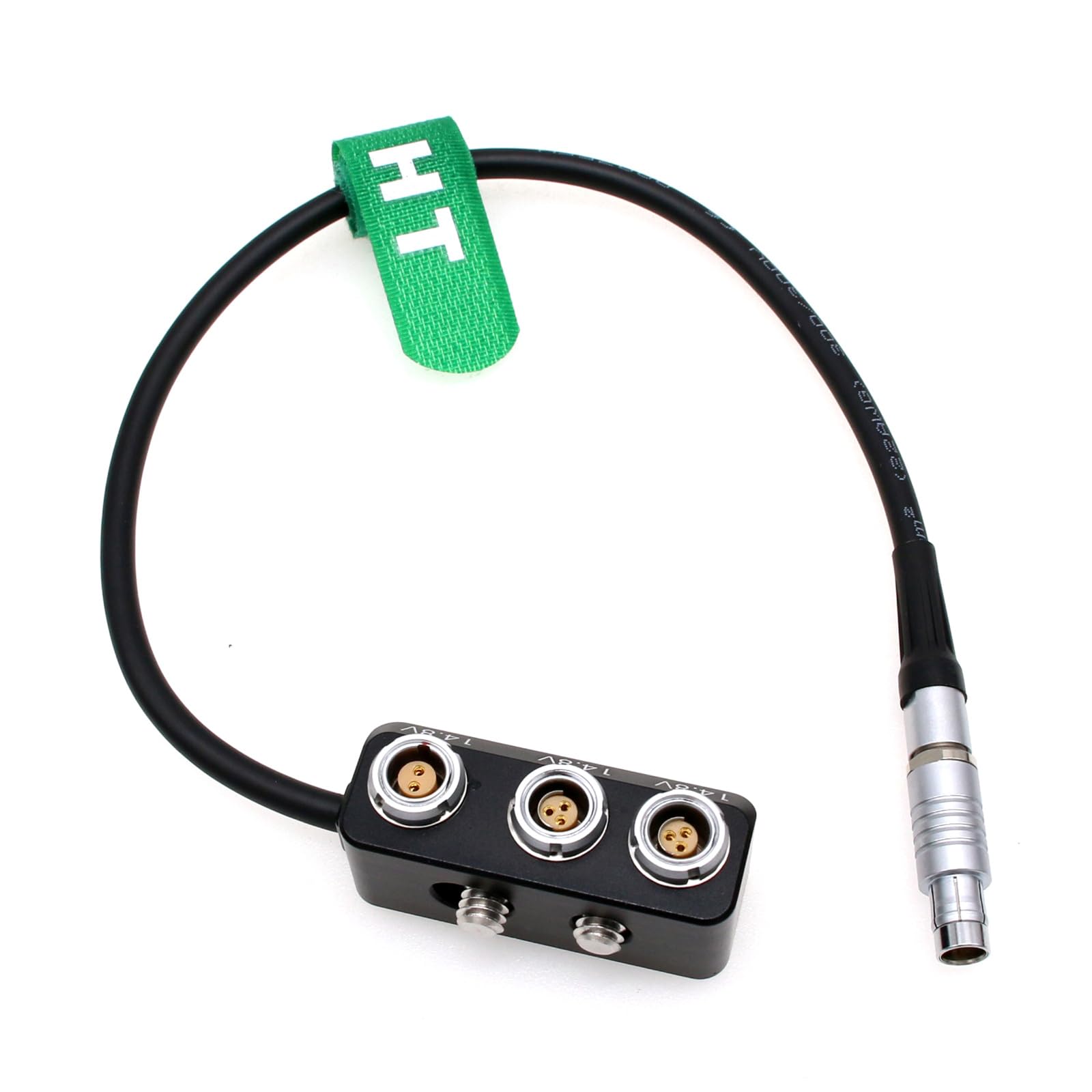 HangTon Run Stop Power Splitter Cable Box RS 3 Pin Male to 1 x 0B 2-pin 2 x Fischer RS 3 Pin Female for Alexa Sony DSMC2 Camera