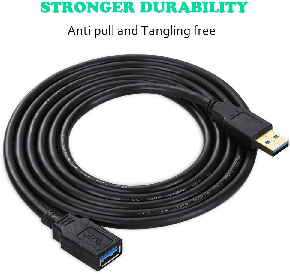 USB 3.0 Extension Cable 15FT，USB 3.0 High Speed Extender Cord Type A Male to A Female Extension Cable for USB Flash Drive, Mouse,Xbox,Keyboard, Card Reader,Playstation Printer etc(15feet): Industrial & Scientific