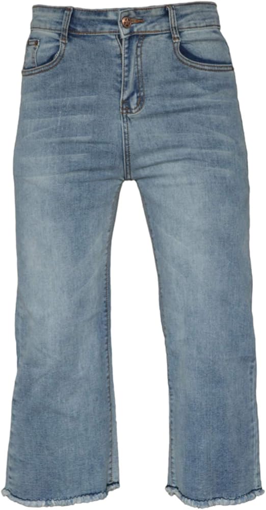 Phoenising レディース 9分丈 ワイドレッグジーンズクロップド デニム ジーンズ ジーンズ 通販 Amazon