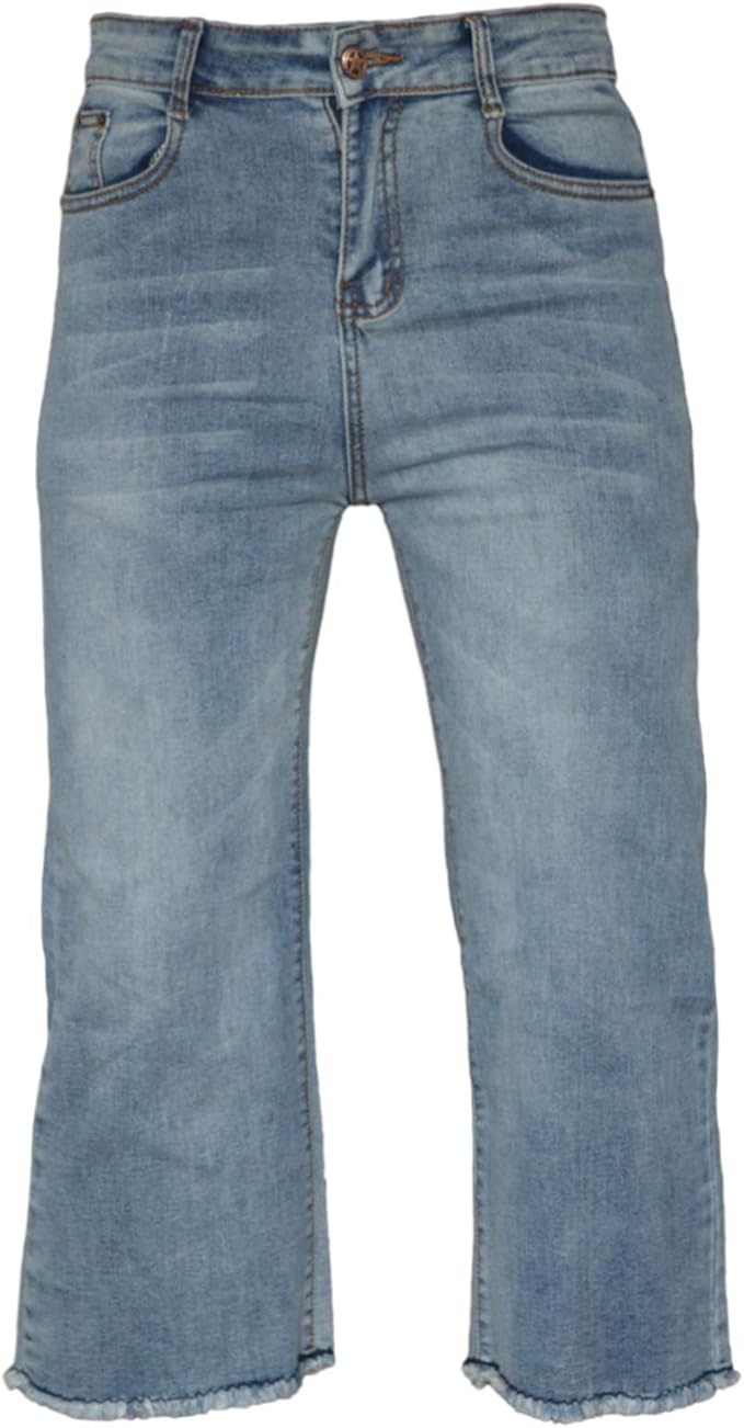 Phoenising レディース 9分丈 ワイドレッグジーンズクロップド デニム ジーンズ ジーンズ 通販 Amazon