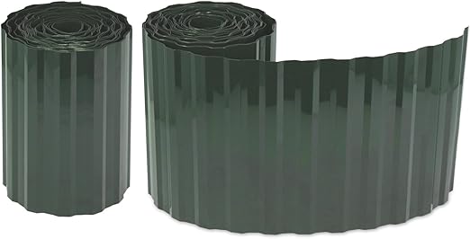 com-four® 2X Borde de césped de plástico - Borde de Cama para césped