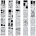 yueton 20PCS 4x7 Inch Bullet Journal Stencils Painting Stencils DIY Craft Stencils Plastic Planner Set for Journal,Notebook,Diary, Scrapbook