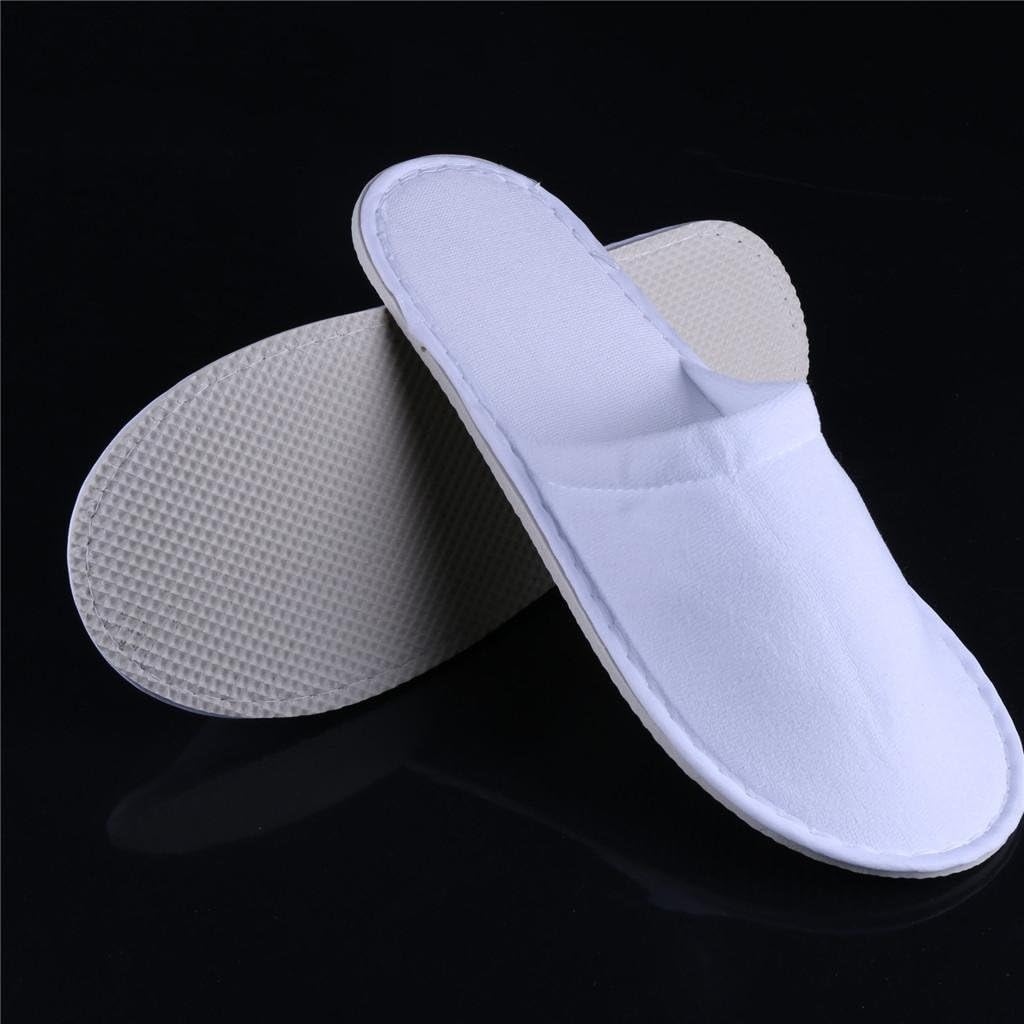 10 Pairs Closed Toe nonwoven Slippers for hotel SPA gym home