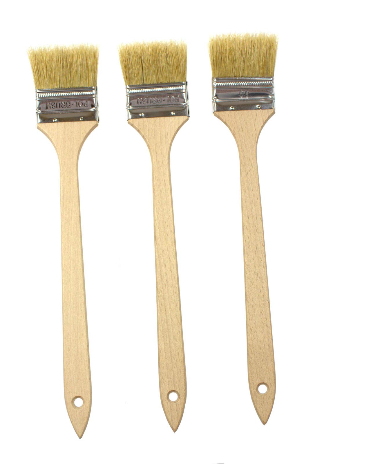 POL-BRUSH Radiator Paint Brush 3pcs - Set of Long Handled Paint Brushes - Behind Radiator Paint Brush 3 pcs 2,5" /63mm