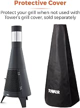 Tower T978508 Apollo Burner with Chimney & Built-In Wood Storage, Black view 9
