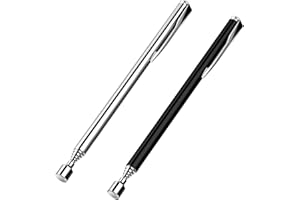 Amaxiu 2PCS Telescoping Magnetic Pick Up Tool with Pocket Clip, 1.5Lb Extendable Metal Magnetic Grabber Tools Magnetic Pen Magnetic Stick Gadget For Picking Up Bolts Screws Nuts Pins