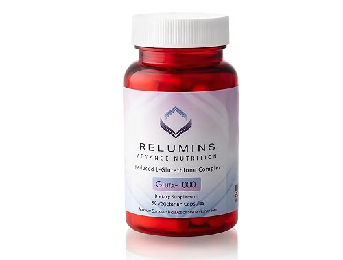Relumins Advance Nutrition - 1000mg Reduced L-Glutathione Complex 2X More Effective Than Jarrow at Raising Serum Glutathione, Antioxidant Supplement - Alpha Lipoic Acid, Rosehips