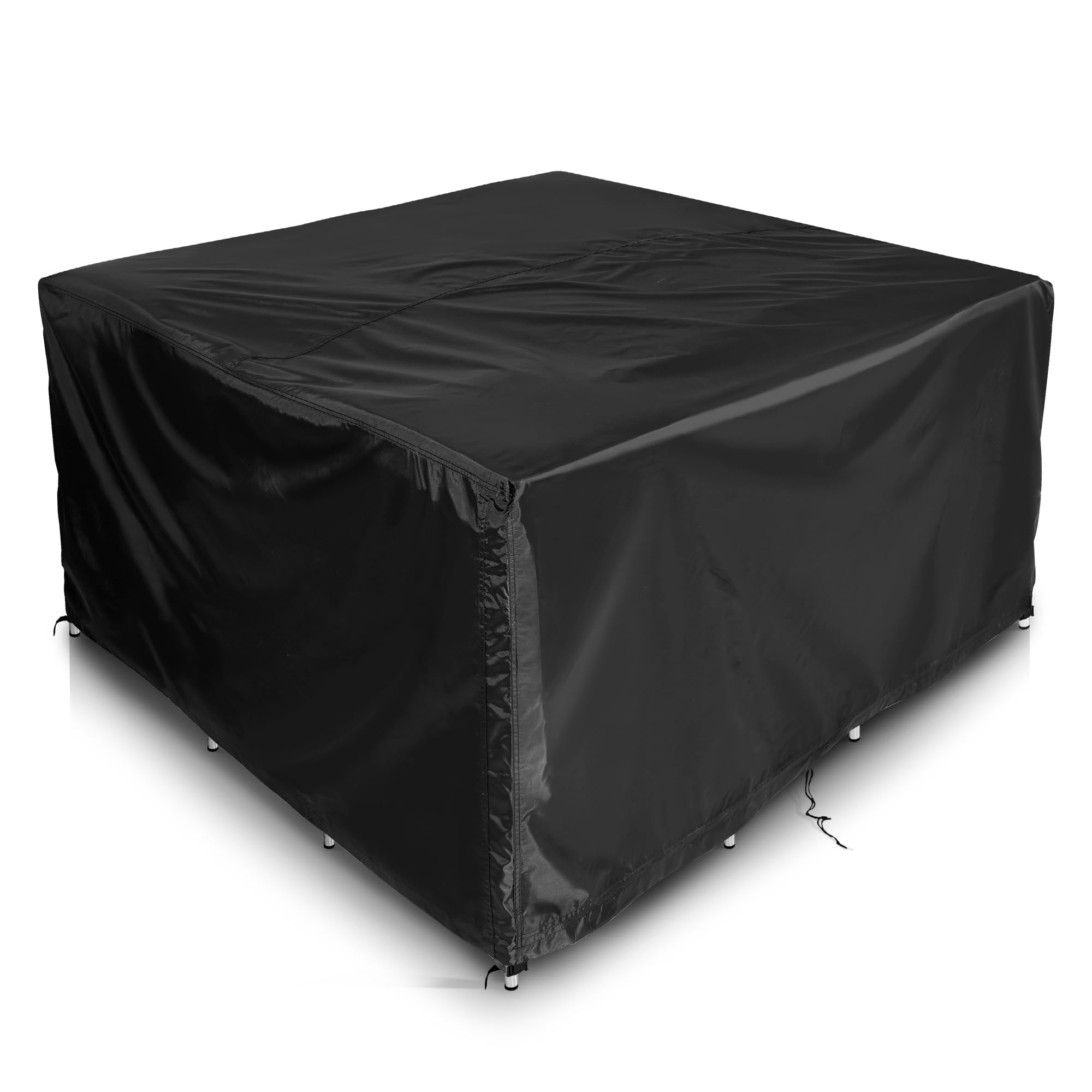 COMLAX FIELD Garden Furniture Covers 150x150x75cm, Outdoor Furniture Covers Waterproof, Large Rectangular Garden Table Cover, Windproof & Dustproof, Anti-UV Patio Furniture Cover
