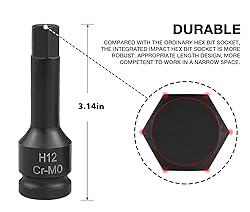SEKETMAN 20Pcs 1/2" Drive Master Impact Hex Bit