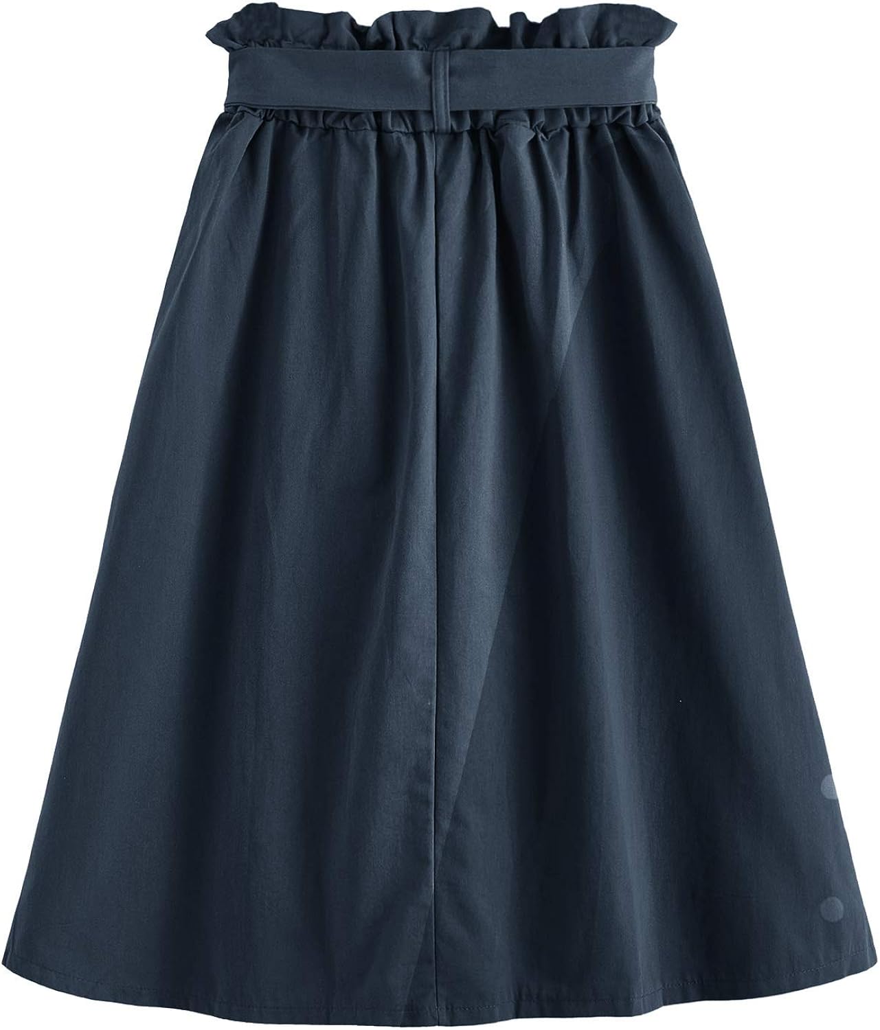 SweatyRocks Women's Casual High Waist Pleated A-Line Midi Skirt with Pocket at  Women’s Clothing store
