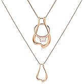 Pixie Wing Venus Ring Keeper Necklace, 18K Gold-Plated Ring Holder Necklace for Women, 17.7" Chain with Extender