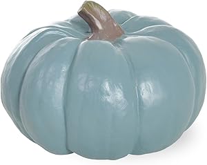 Boston International Pumpkin Decorative Table Accent, Small, Teal