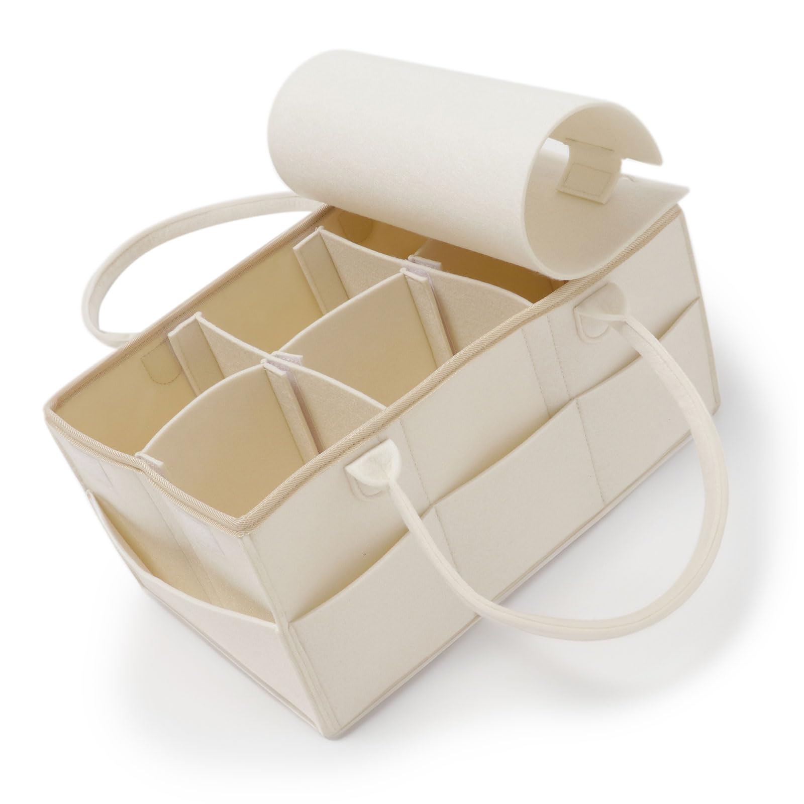 【保育士さん推薦】 おむつストッカー オムツ収納 おむつバッグ LARUTAN ラルタン 蓋付き ベビー 用品 収納ケース おもちゃ入れ おむつ収納 出産準備 赤ちゃん 出産祝い プレゼント (ホワイト)商品画像