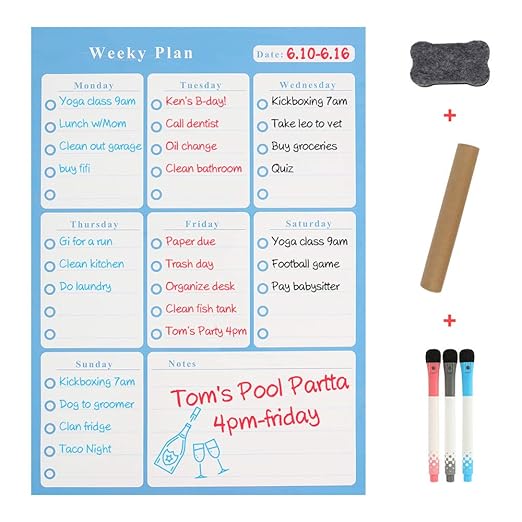 Wrighteu Planificador de la Semana Magnética Calendario Tablero ...