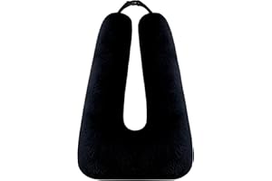 DCWINNES Kids Travel Pillow Car Pillow, Travel Pillow with Lining, Neck and Head Support Cushion for Kids and Adults, Perfect for Long Distance Travel, Airplanes, and Road Trips (Black)