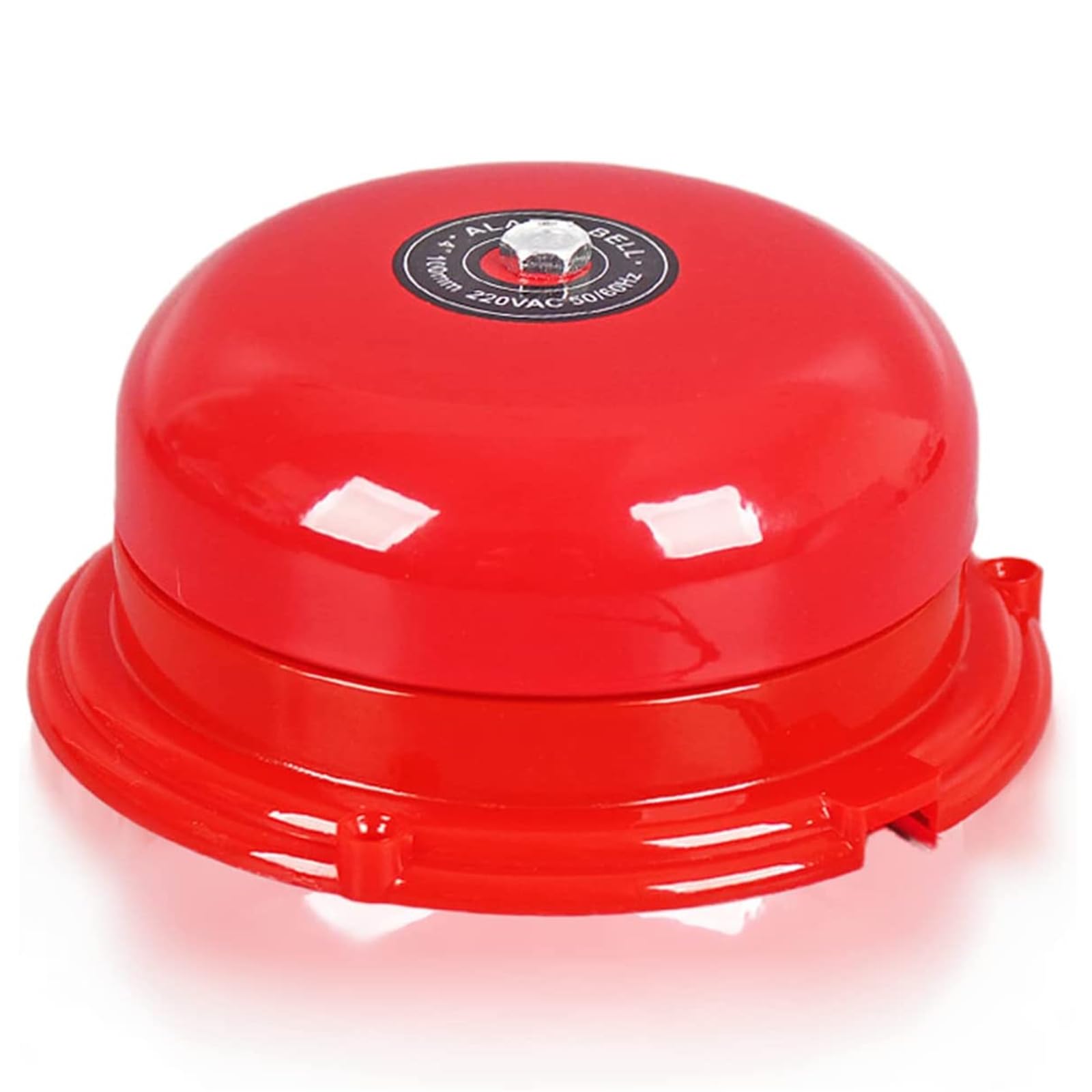 Fire Alarm Bell, 4in 100db High Decibel Wired Security Fire Bell, Internal Strike Type Alarm Bell, Electric Alarm Bell for School Factory Station, Security Fire Alarm Warning Bell (12V)