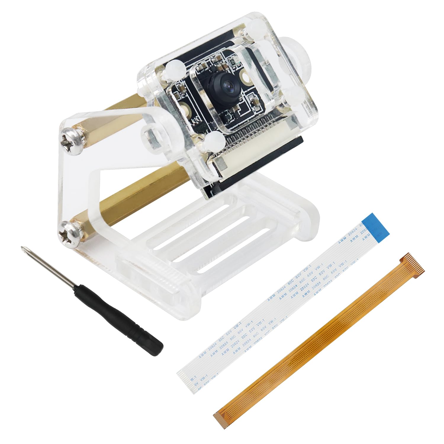 Photo 1 of Freenove 8MP Camera for Raspberry Pi 5 4 B 3 B+ A+ Zero 2 W Jetson Nano with Adjustable Holder and Ribbon Cable, 120° Viewing Angle, 1080P 720P Output