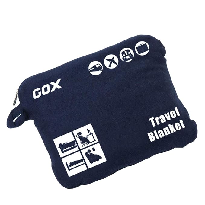 CozySoft Travel Blanket Compact Lightweight Portable with Bag Navy