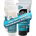 All Good Sport Face & Body Sunscreen - UVA/UVB Broad Spectrum, Water Resistant, Coral Reef Friendly - (2) SPF 50 Butter Sticks & (2) SPF 30 Lotions