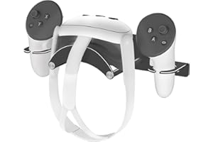 ANSHAWTIY VR Headset Wall Mount Storage Stand Hook Compatible with Meta Quest 3/Meta Quest 3S/Quest Pro/Quest 2 Metal VR Headset Hook Storage Rack Holder(Aluminum Alloy-Black)