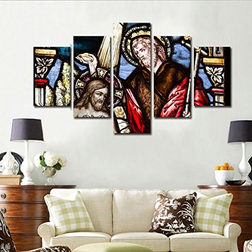 5 Panel Jesus Christ wall art decoration At the Religious and Spiritual Art Print Poster (Jesus_1)
