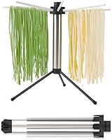 Collapsible Pasta Dryer Rack, 8 Rods, Holds 5lbs, Foldable