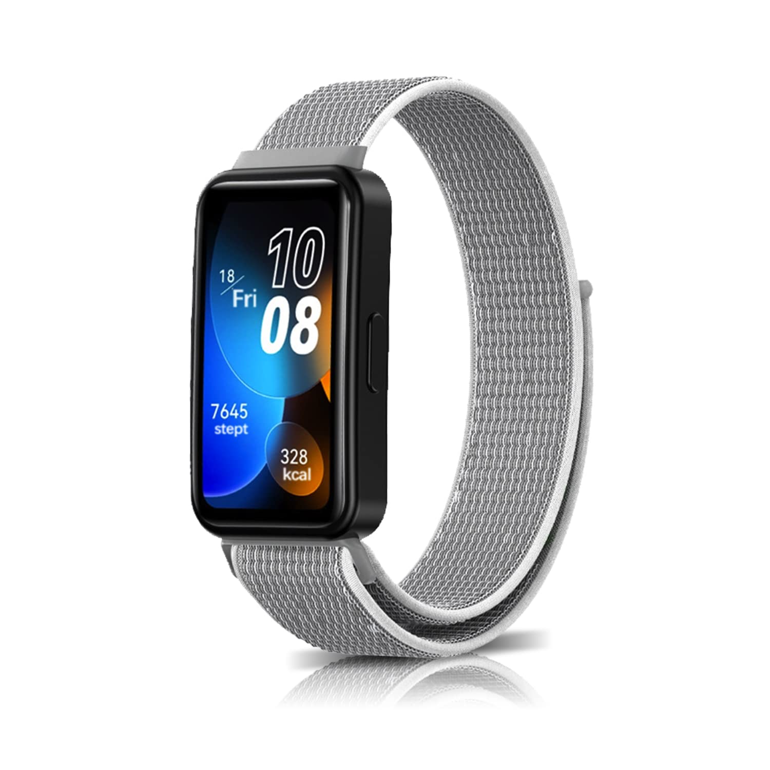 ZoRoll Strap for Huawei Band 10/9/8, Soft Sport Bracelet for Women Men, Nylon Replacement Band Compatible with Huawei Band 10/9/8 - Gray