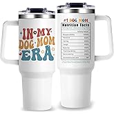 GlitaZola Dog Mom Tumbler Gifts for Dogs Lovers Women 40Oz In My Dog Mom Era Tumbler with Handle Christmas Mothers Day Present for Dogs Moms and Girls