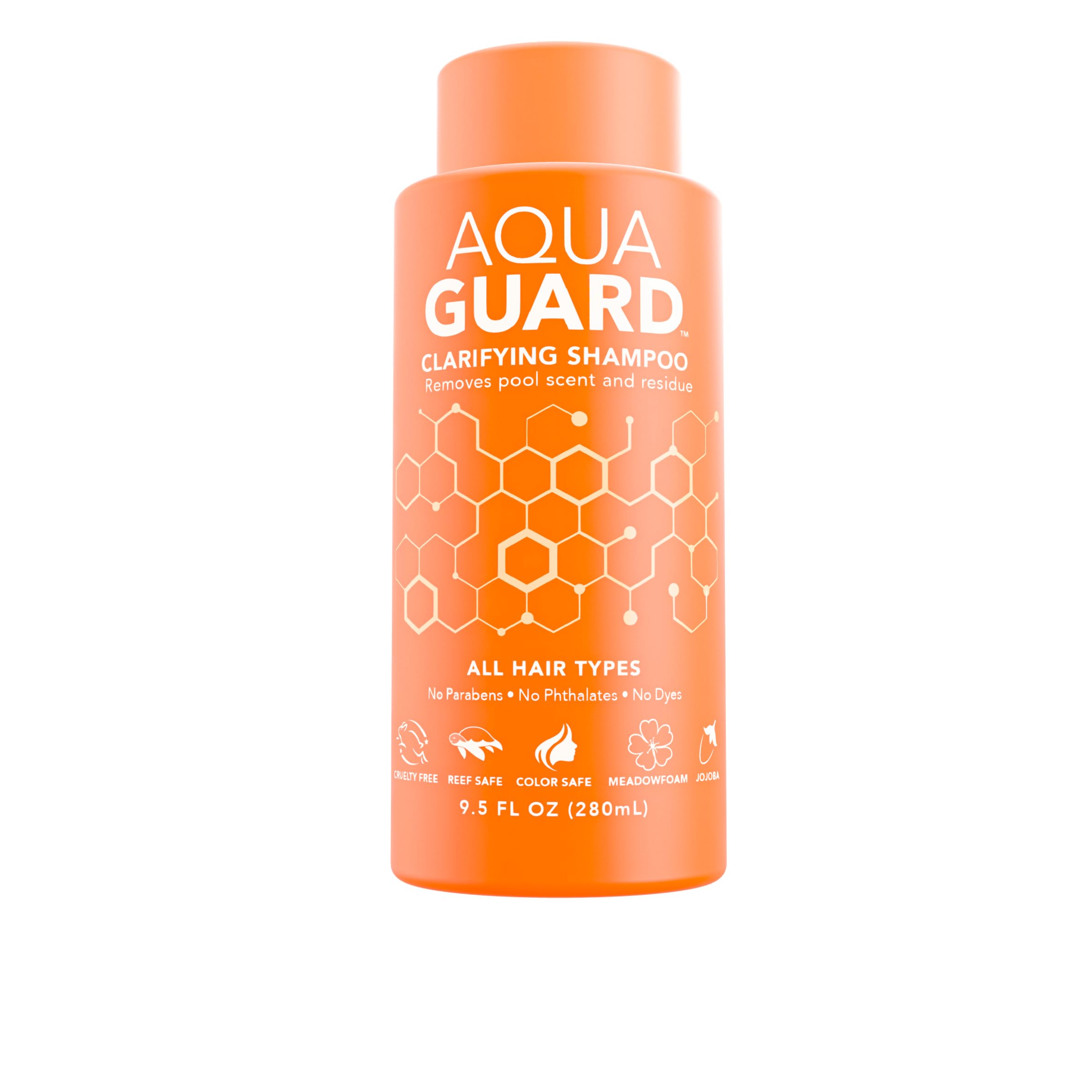 AQUA GUARD Gentle Clarifying Shampoo - Defeat Chlorine and Enjoy the Pool - No More Pool Hair Smell - Paraben and Gluten Free, Vegan, Color Safe, Leaping Bunny Certified (One Bottle)
