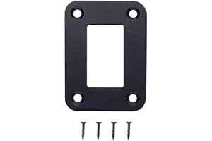 weideer 1 Way Rocker Switch Panel Housing Black Anodized Aluminium Switch Shell Bracket with Screw for Car Boat Trailer K-M075-1K-LS