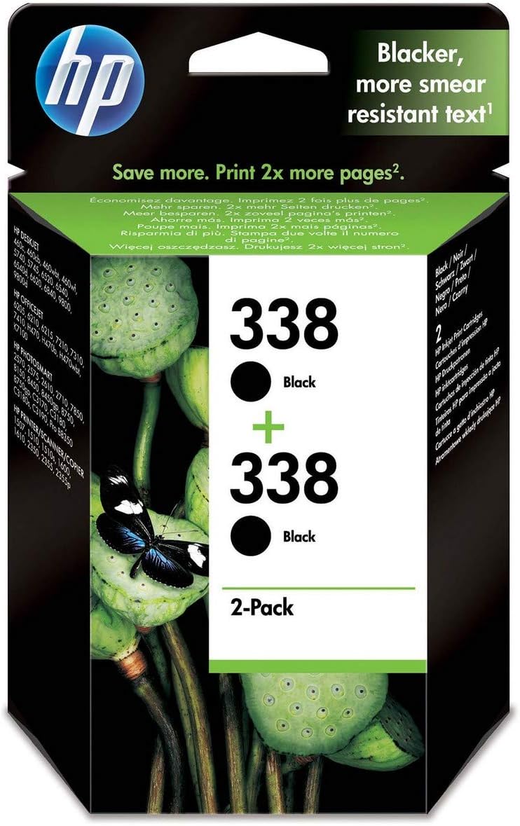 HP CB331EE 338 Original Ink Cartridges Black Multipack 2 Pack