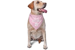 vercosee Big Sister Dog Bandana,Gender Reveal Photo Booth Props,Pregnancy Announcement Dog Bandana, Pet Scarf for Dog Lover Owner (Pink)