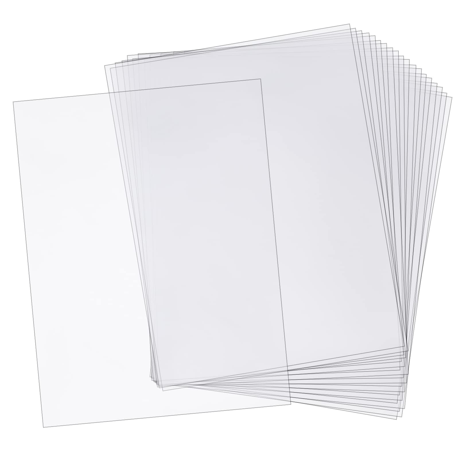 Photo 1 of AHANDMAKER 20 Pcs Clear PVC Flexible Plastic Board Sheet, 8.25 x 11.75 inch Clear Plastic Sheet with Protective Paper for Craft, Windows, Picture Frames, DIY Display Projects