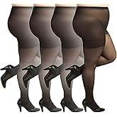 Silky Toes Plus Size Pantyhose for Women Soft Sheer Queen Tights