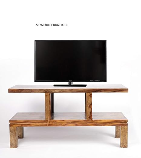 SS WOOD Furniture Solid Sheesham Wood TV Unit/TV Stand/TV Cabinet