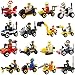 LTCtoy Buildable Vehicle with Minifigures - Compatible Minifigures 16 Pack for Boys Girls,Building Toy Bricks Accessories,Minifigures with Vehicles,Individually Packaged with Instructions