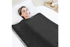 Gorapture Sauna Blanket for Detoxification, Sauna Blanket with Remote Control for Body Relaxation at Home Use Portable Far Infrared Sauna Blanket for Home Fast Sweating Body Shape Fitness Black