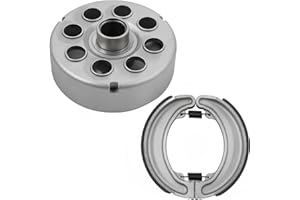 Rear Brake Drum Hub & Rear Brake Shoes, Compatible with 1988-2000 Honda TRX300 FourTrax 300 2x4 1988-2000, Honda TRX300FW 300