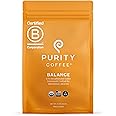 Purity Coffee BALANCE ? Decaf Medium Roast Whole Bean Coffee (12oz Bag) - Specialty-Grade Mountain Water Processed Decaf + Regular Arabica Blend- USDA Certified Organic Decaffeinated - Third Party Tested for Mold, Mycotoxins, Pesticide Residue